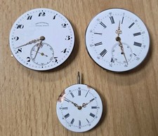 LOT mit Alten Taschenuhr Werken Für Bastler defekt 3 Stück