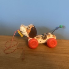 Fisher Price Vintage Little Snoopy  1965 Wackelhund Ziehhund Alt Wackeldackel ‼️