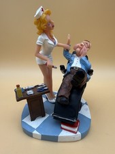 Zahnarzt Figur lustige Praxis Deko charmant Krankenschwester Gießharz ca. 17 cm