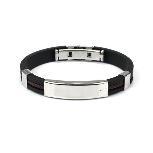 Armband leder edelstahl - armband,
