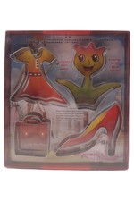 Kuki-Fun Ausstechformen Set Metall Silber Kleid Blume High Heels Handtasche