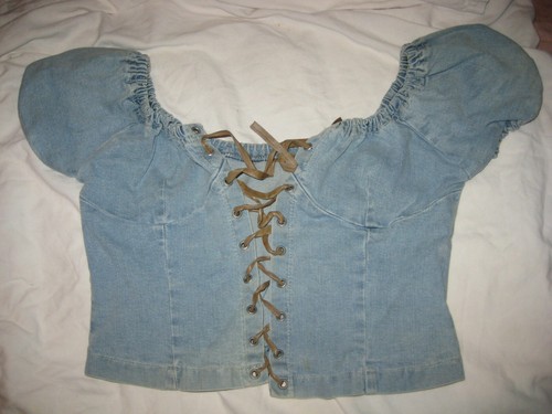 Vintage corsagen top - vintage, jeans
