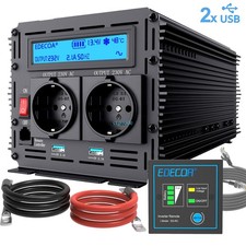 EDECOA Spannungswandler 3000W 6000W 12V 230V Wechselrichter Inverter mit LCD V3