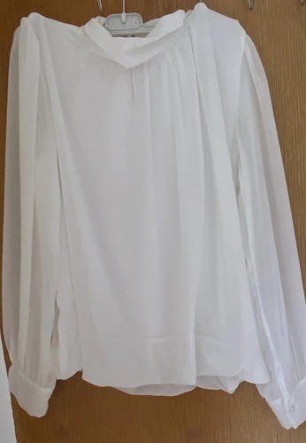 Edle bluse stehkragen weiß - stehkragen,