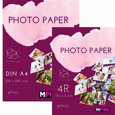 100-500 Blatt Fotopapier 180 200 230 g/m² weiß glänzend Tintendrucker A4 / 10x15