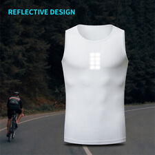 Herren Sportweste Fahrradweste Laufweste Mesh-Futter Weste Radweste M Weiß