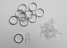 10 Metall Vorhangringe