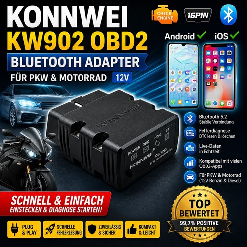 Konnwei kw902 obd2 bluetooth - obd2,