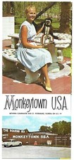 Vintage Monkeytown USA Florida Prospekt Faltblatt Roaring Sea Shell Shop 60er Jahre