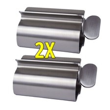 Tubenausdrücker Tubenquetscher Zahnpastaspender Cremetubenpresse Edelstahl 2X