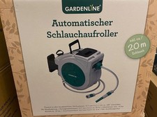 GARDENLINE Automatischer Schlauchaufroller, 20m, mit Wandhalterung Neu, OVP/DHL