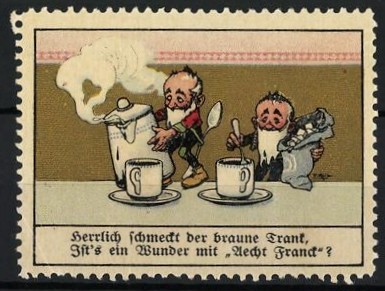 Reklamemarke aecht franck - aecht,