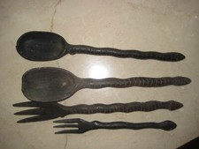 altes afrik. Holzbesteck