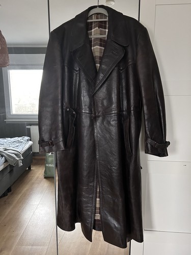 Schwerer ledermantel wie - ledermantel,