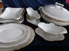 BAVARIA GOLDRAND Wellenrand Sauciere Suppenterrine Platte Schale ZUR AUSWAHL