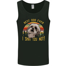 Best Dog Ever I Shih Tzu Not Funny Herren Trägershirt Tank Top