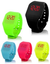 Digital Silikon LED Armband Uhr Armbanduhr Watch Kinder Unisex Fitness Sport