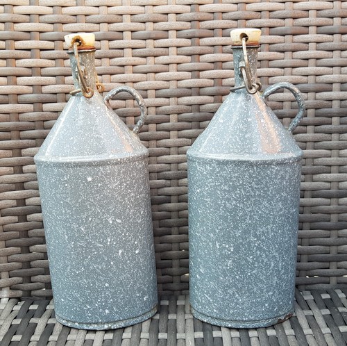 Emaille feldflasche alt - 2x,