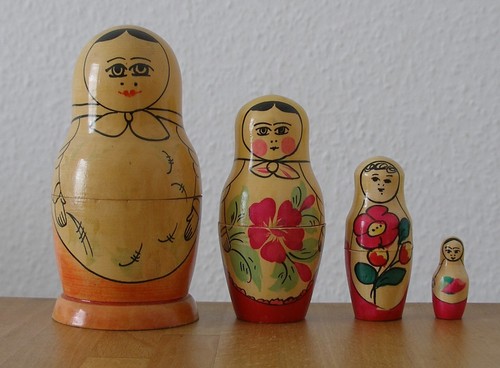 Alte matrjoschka aus dem - dem, jahr