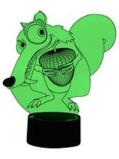 3D LED-Lampe Eichhörnchen