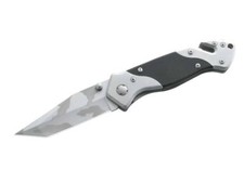 Herbertz Rettungsmesser - Camo-Klinge,Edelstahlbeschläge, Gürtelclip