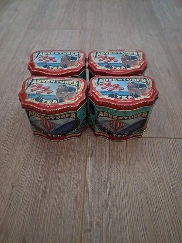 Vintage teedosen adventurer - 4x,
