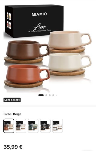 Miamio luxe cappuccino tassen - miamio,