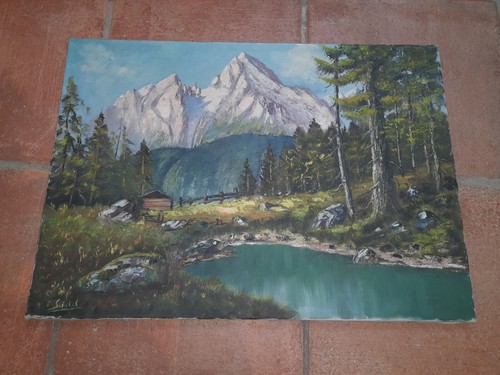 Bild öl auf leinwand watzmann - leinwand,