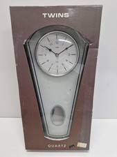 Funkuhr Twins Wanduhr Pendeluhr Uhr mit Pendel NEU & OVP#25