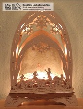 Laubsägevorlage 3D-Leuchter