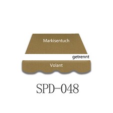 Markisentuch Markisenbespannung Markisenstuch mit Volant 3x2,5m, SPD-012,B-ware