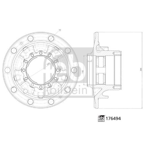 Febi bilstein radnabe 176494 - febi,