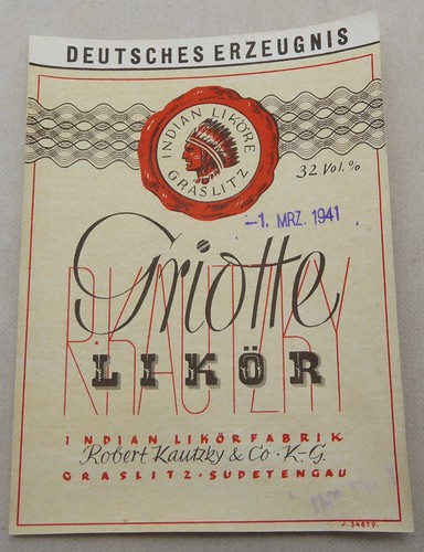 Etikett label griotte likör - griotte,