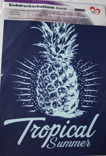 Siebdruck schablone ananas - siebdruck-schablone, "ananas"