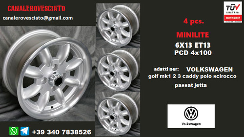 Minilite felgen 13 4x100 - minilite,