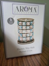 Elektrischer Wachsschmelzbrenner Aroma Schmelzwärmer Touch Control - Blau & Klar Kristall