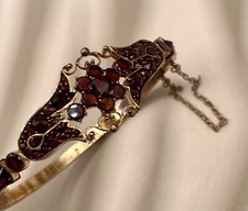 Viktorianischer Armreif Granatschmuck Antik Schmuck Granat Steine Armband Vergld