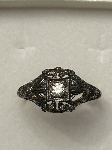 Original art deco diamant - deco, ring