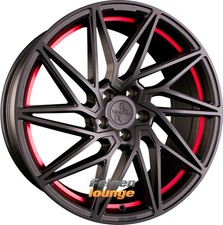 4 Alufelgen KESKIN KT20 FUTURE Matt Black Red Inside (MBRI) 8,5x19 ET30 5x112