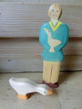 Holztiger Figur Bauer Mann mit