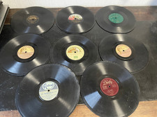 8x Records 78rpm Shellac 10" Gramophone 1920 1930 Dekoration Schellackplatten
