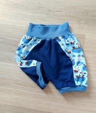 blaue kurze Pumphose,kleine Wikinger,Neu, Handmade, Jersey, Gr.104/110,Unisex