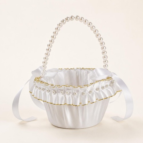 Weißer hochzeitskorb mit - weißer,