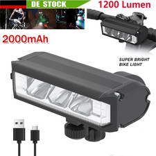 LED Fahrradlicht Vorne, 1200 Lumen, Extrem Hell, Fahrradlampe mit 3 Lichtmodi*#@