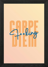 Carpe Fking Diem gerahmtes