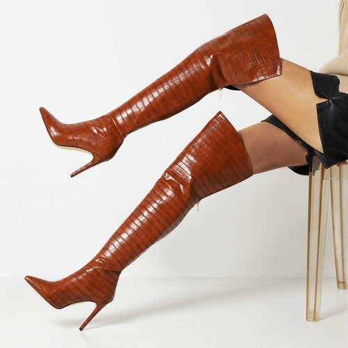 Damen overknee spitz stiefel - damen,