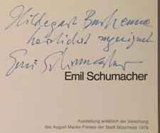 Emil Schumacher signiert Katalog Original Unterschrift Signatur Autogramm