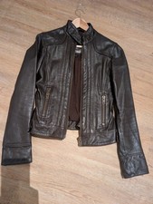 Mango Lederjacke MNG braun