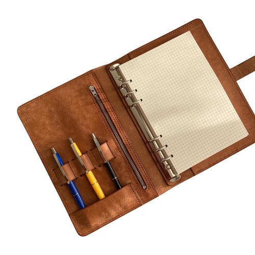 Leder ringbuchmappe - leder,
