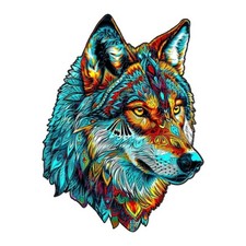 Holzpuzzle Wolf DIN A3 DIY Puzzle Geschenk Holzbausatz Kreatives Tier Motiv